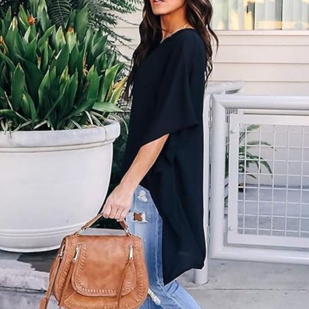 3/ $30 Summer Blouse Half Sleeve V Neck  Kimono  -